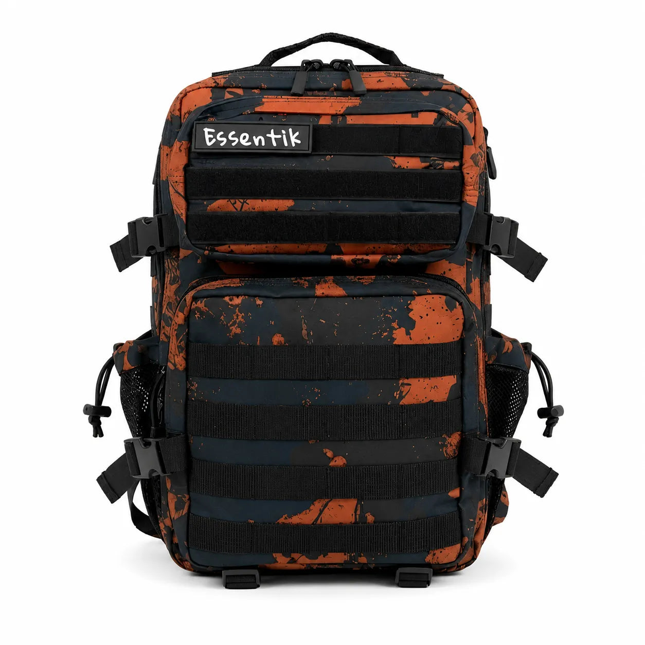 Mochila Tática Essentik 25L – Camuflado Laranja