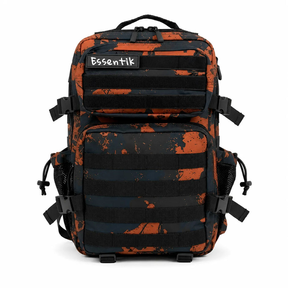 Mochila Tática Essentik 25L – Camuflado Laranja