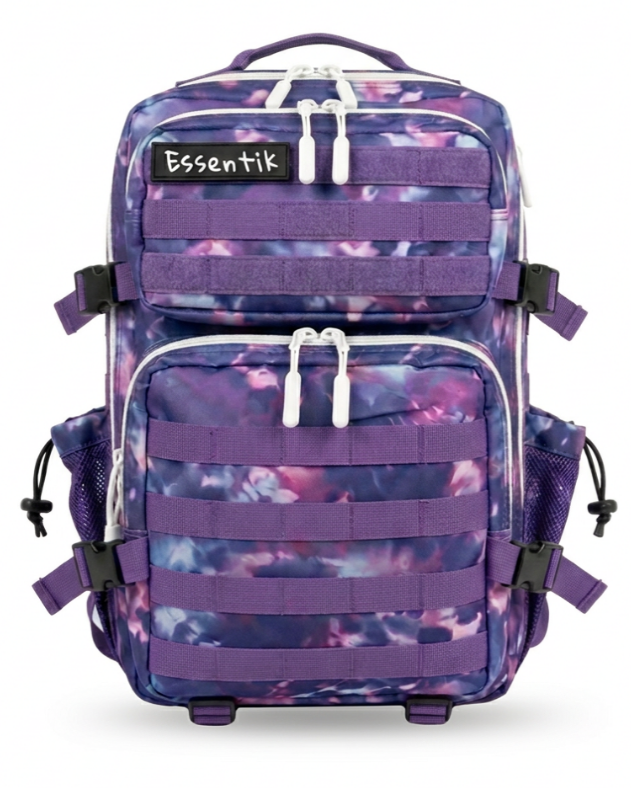 Mochila Tática Essentik 25L - Roxa Camuflada